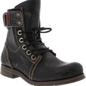 Fly London Women's Stay Boot- Ankle Combat Moto Boot- Size 36/ 6